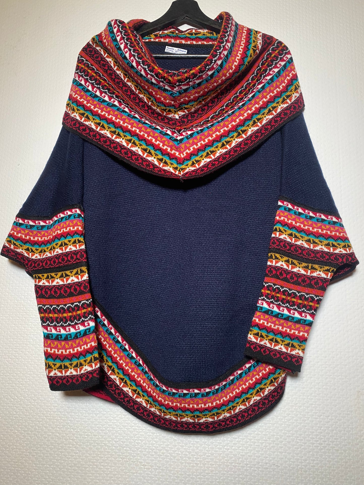 Poncho en Alpaga avec Manches