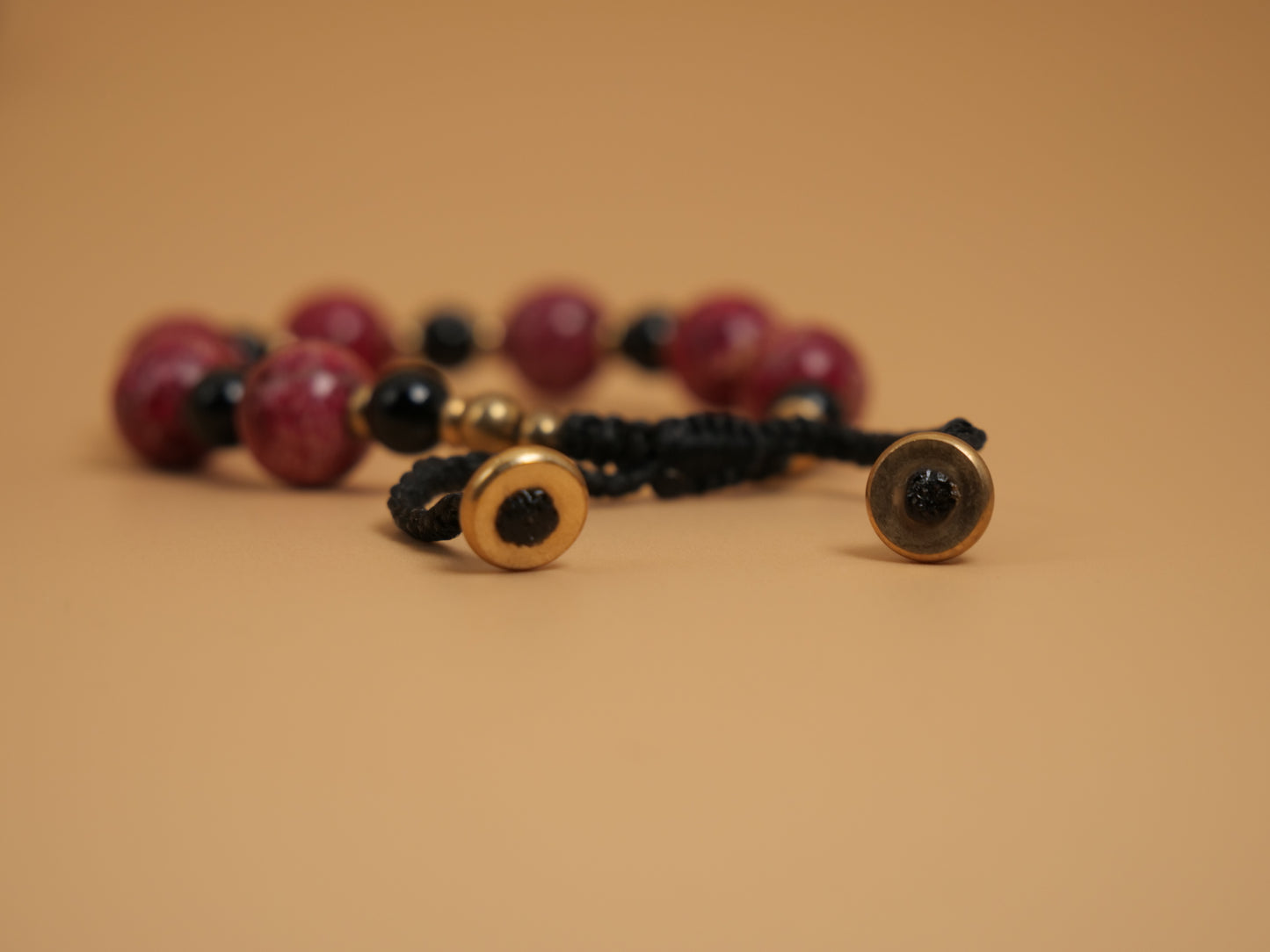 Bracelet Jaspe Rouge et Onix
