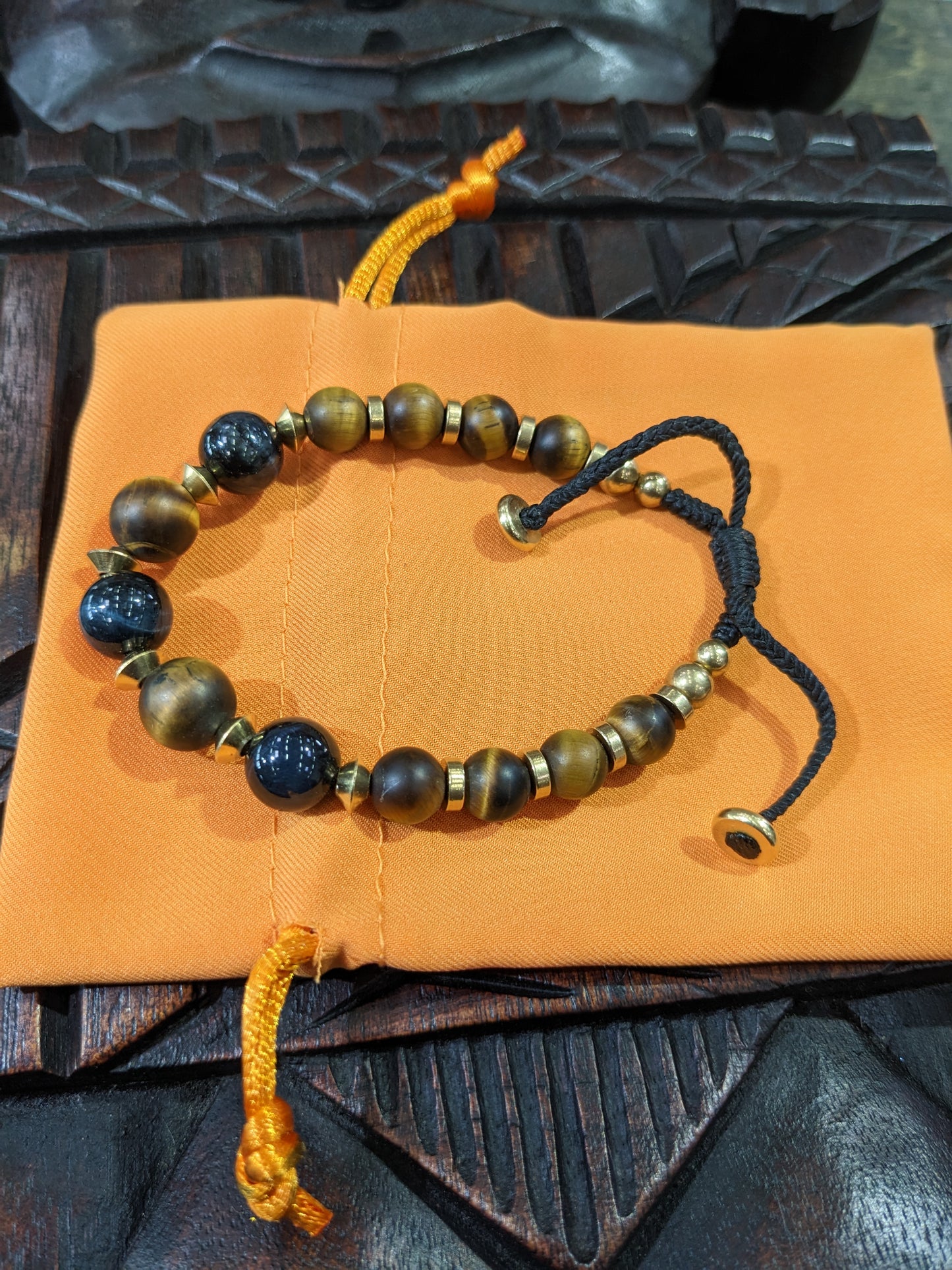 Bracelet Oeil de Tigre-Cuivre