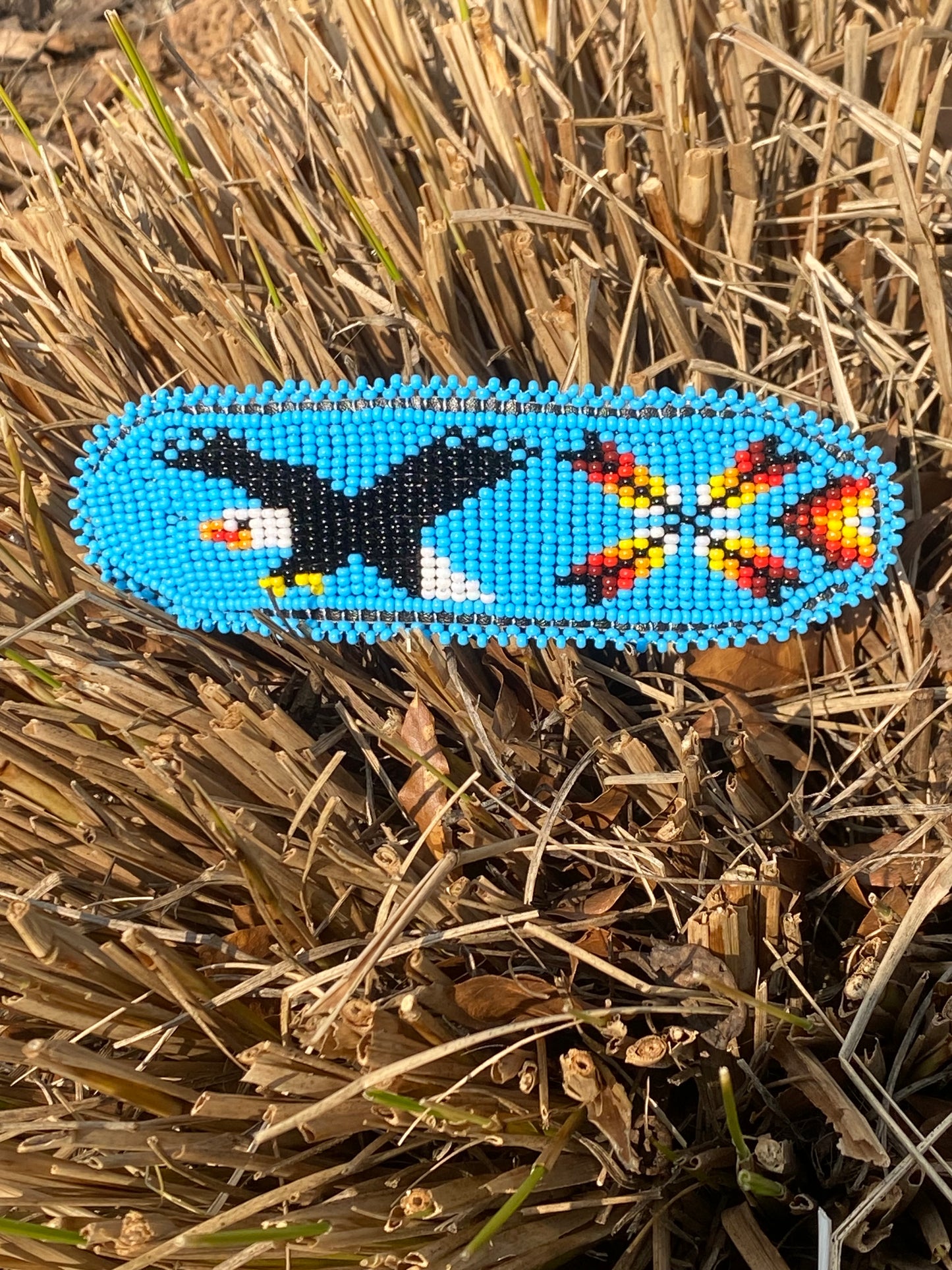 Pince à cheveux Motif Amérindiens en perles