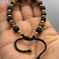 Bracelet Oeil de Tigre-Pierre de Lave hématite Doré