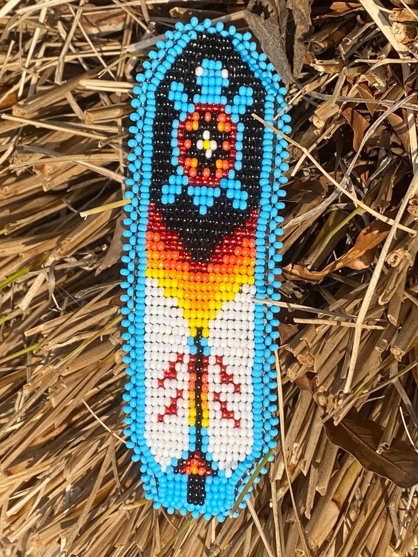 Pince à cheveux Motif Amérindiens en perles