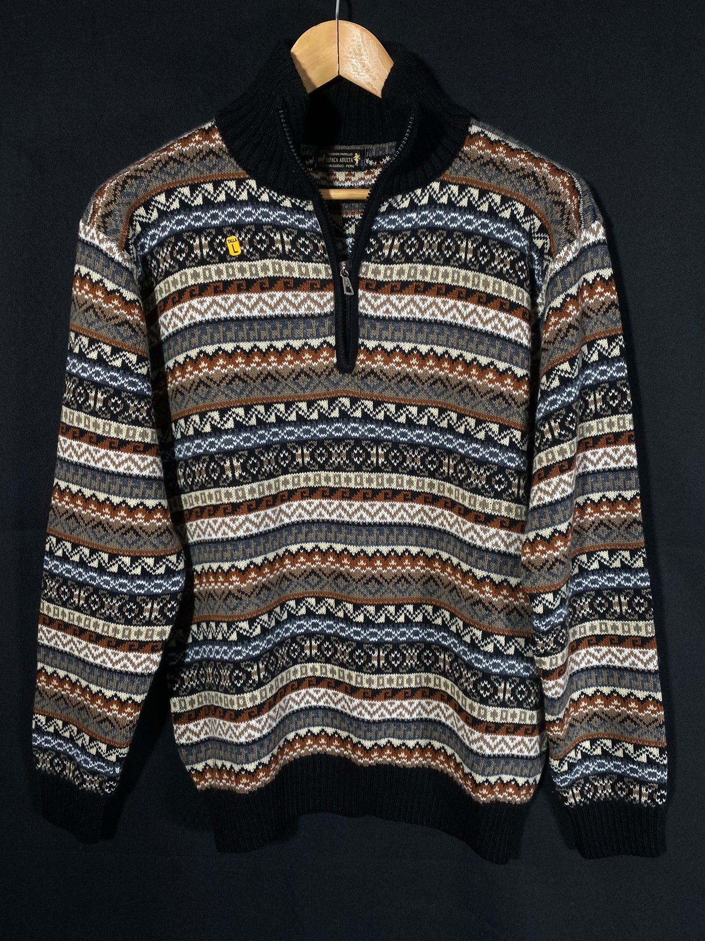 Pull Cardigan à col zippé Homme Cuzco-Pérou L
