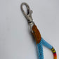 Porte-clefs en perles et cuir fait main-artisanal