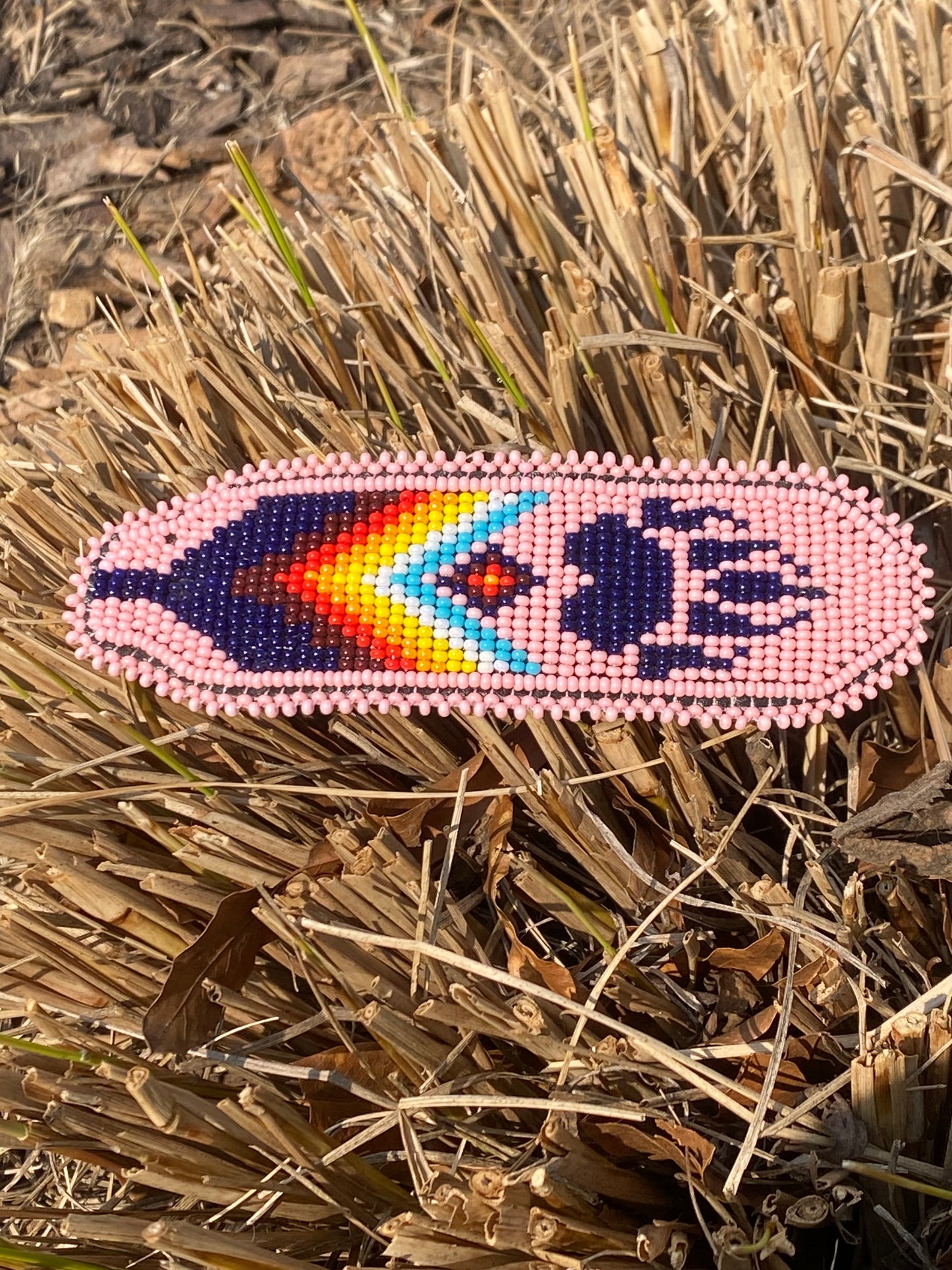 Pince à cheveux Motif Amérindiens en perles