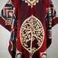 PONCHO ARBRE DE VIE ETHNIQUE