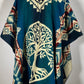 PONCHO ARBRE DE VIE ETHNIQUE