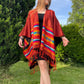 Poncho, Châle modèle ethnique avec franges