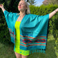 Poncho, Châle modèle ethnique avec franges