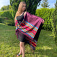 Poncho, Châle modèle ethnique avec franges