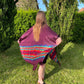 Poncho, Châle modèle ethnique avec franges