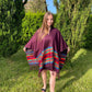 Poncho, Châle modèle ethnique avec franges