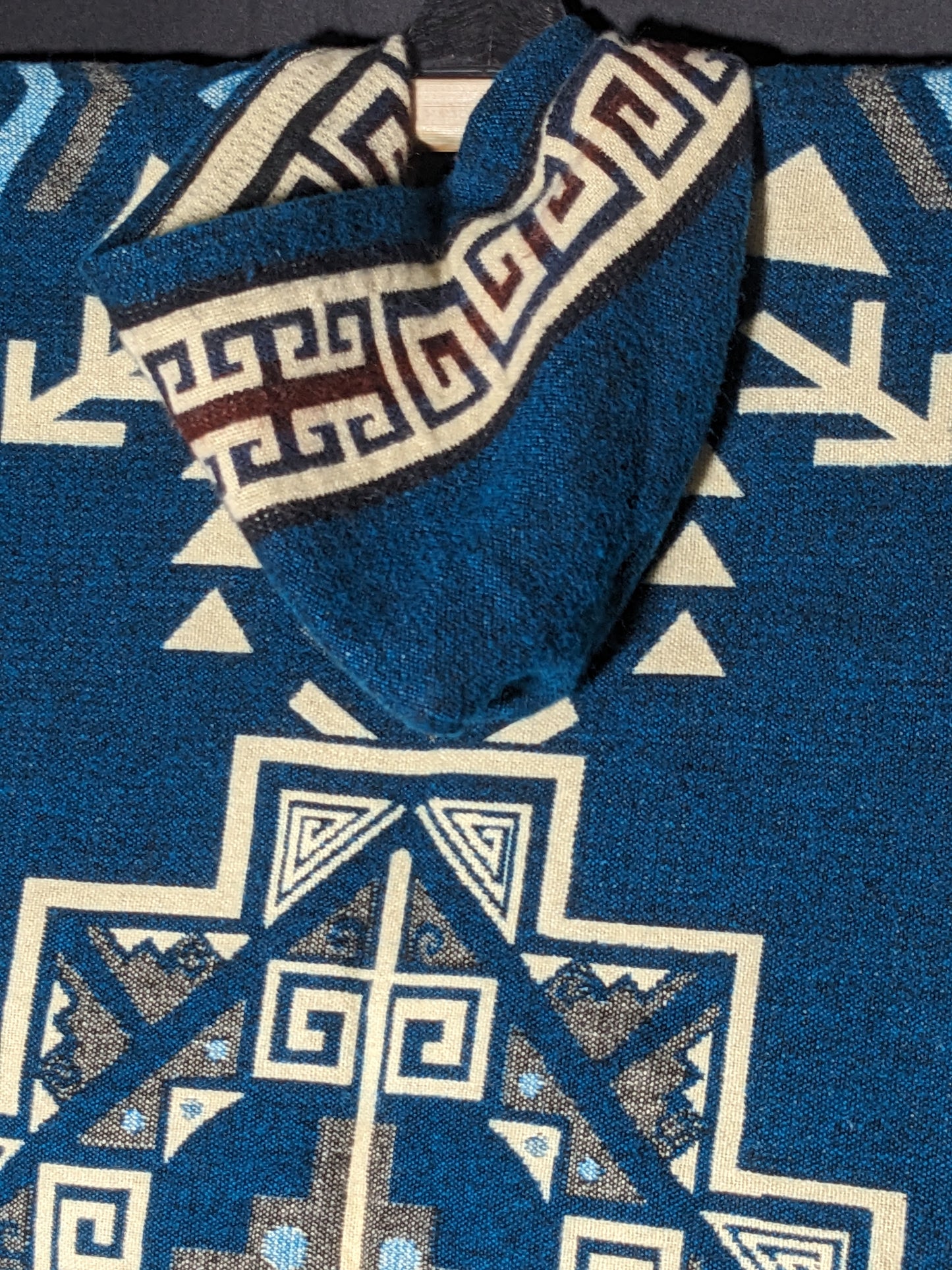 Poncho Équateur Chakana Blue