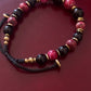 Bracelet Jaspe Rouge et Onix