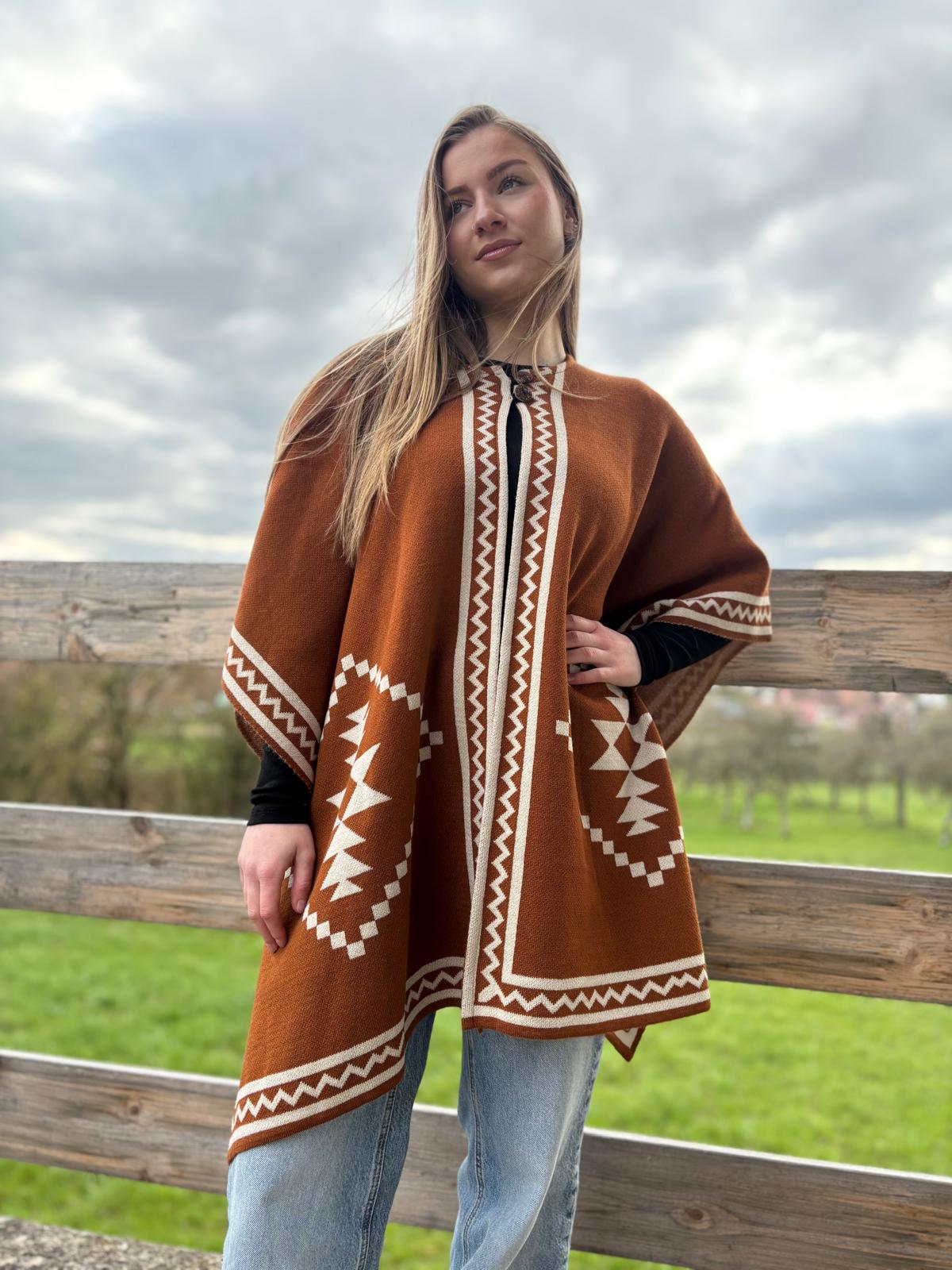 Poncho Cape Ethnique Otavalo-Ecuador