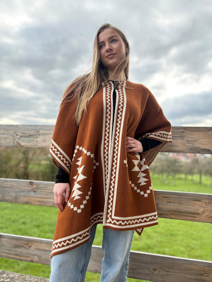 Poncho Cape Ethnique Otavalo-Ecuador