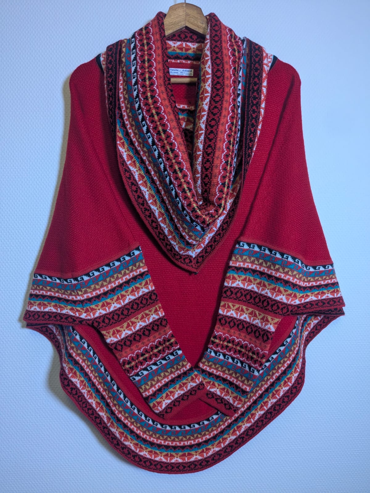 Poncho en Alpaga avec Manches