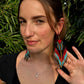 Boucle d'Oreille en perle de rocaille - modèle ethnique - Made in Ecuador