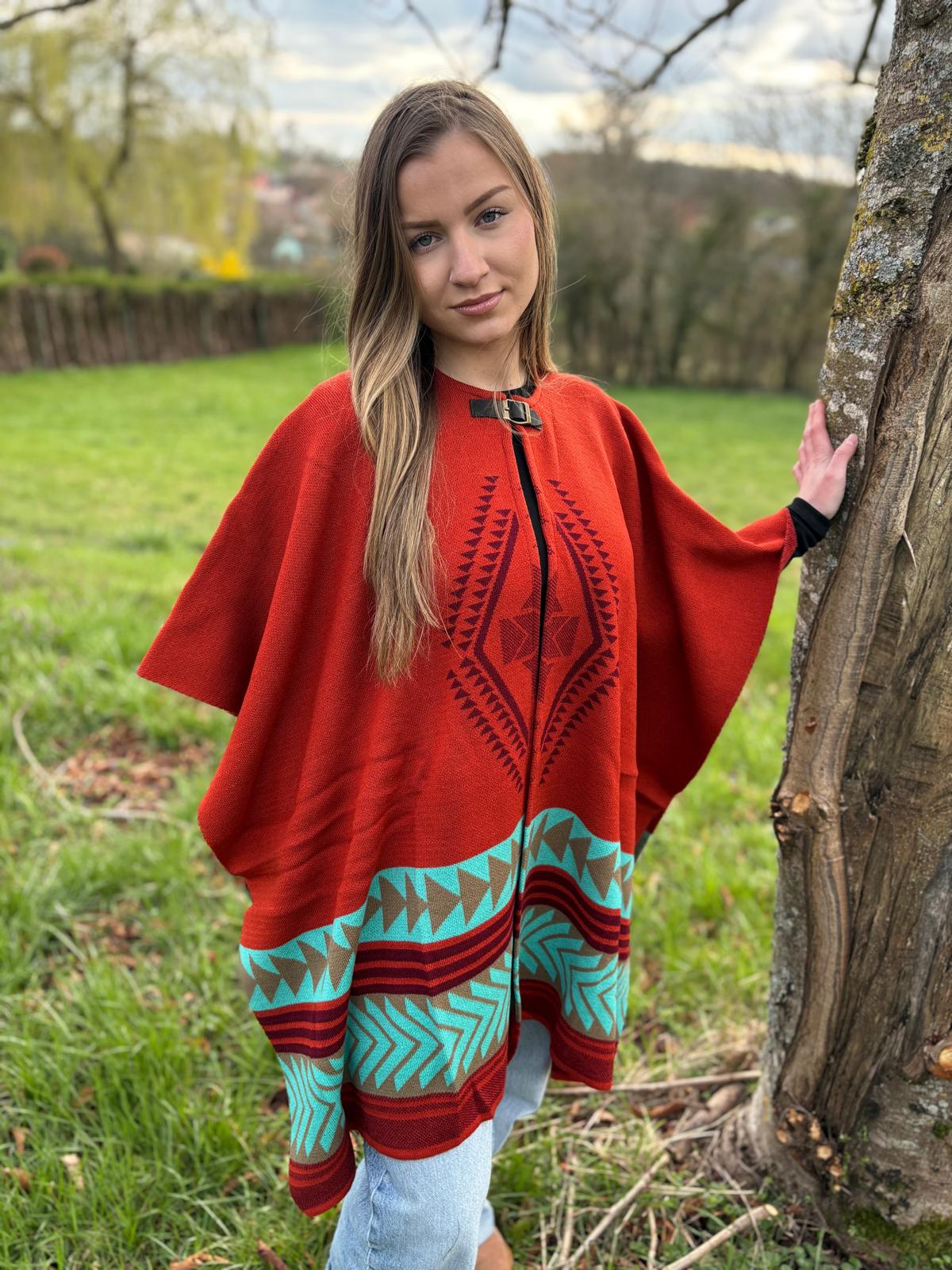 Poncho Cape Ethnique Otavalo-Ecuador