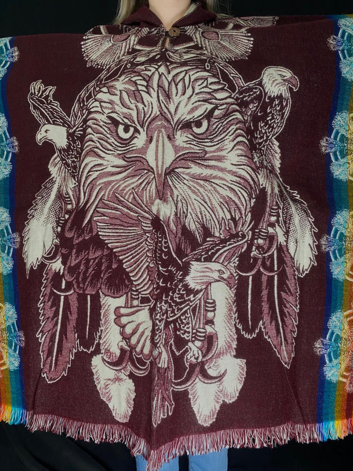 Poncho loup-aigle Otavalo-Ecuador