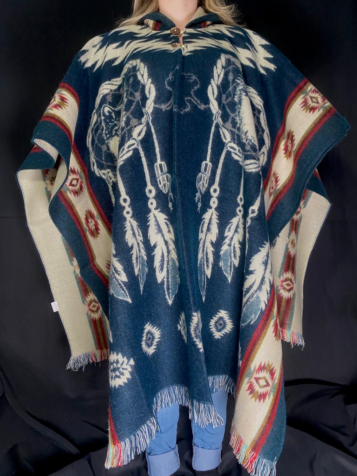 Poncho loup-aigle Otavalo-Ecuador